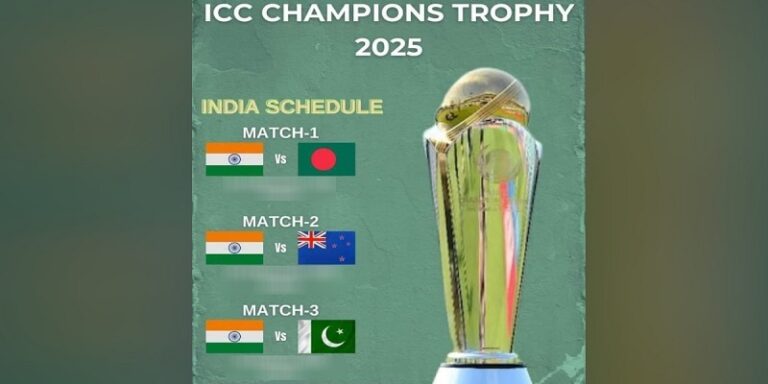 India's Complete Schedule For Champions Trophy 2025